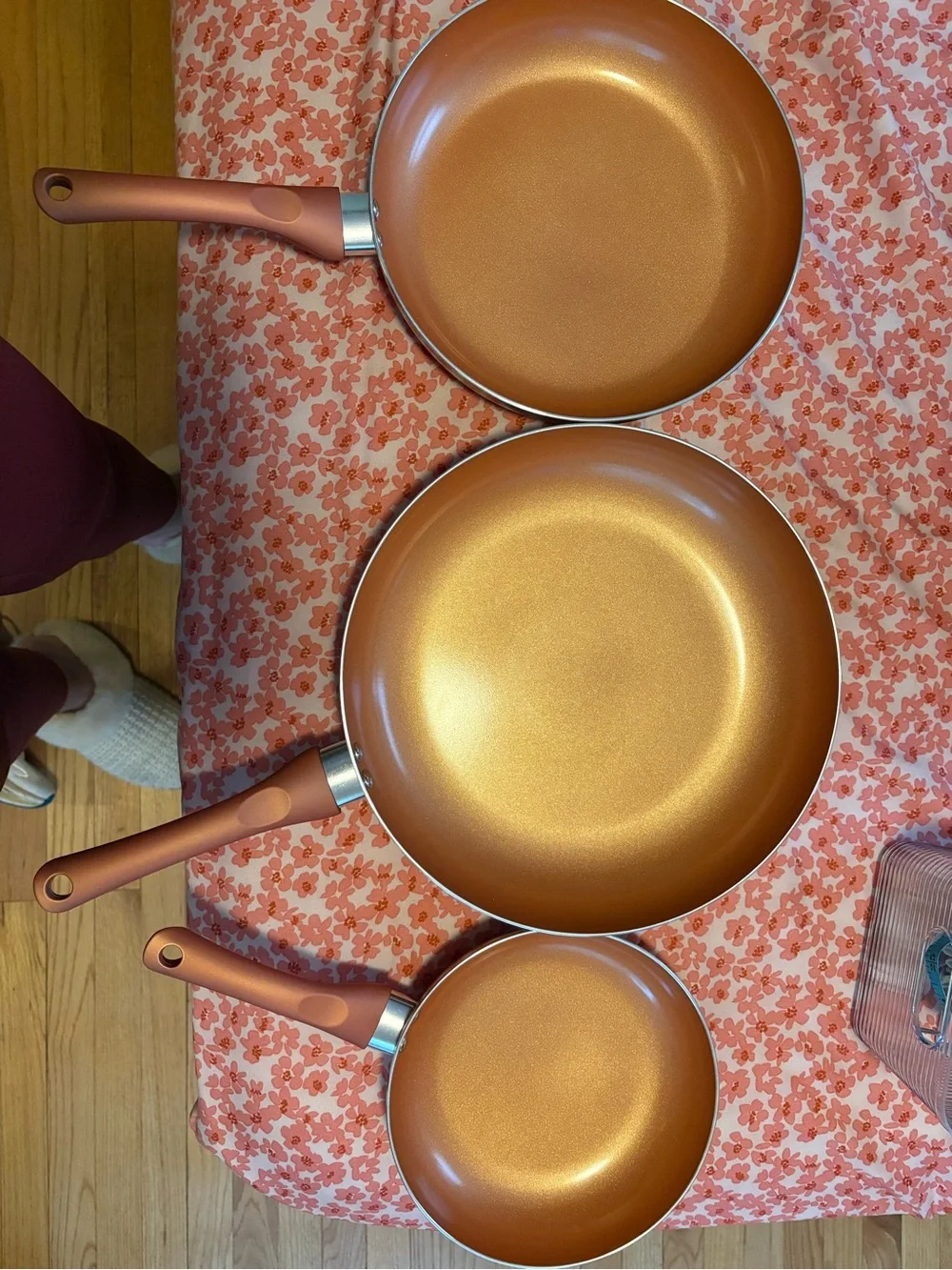 Copper Nonstick Frying Pan Set - 3-Piece